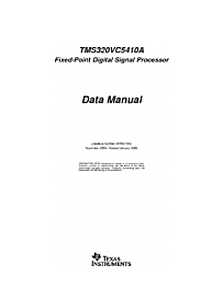 DataSheet TMS320VC5410A pdf